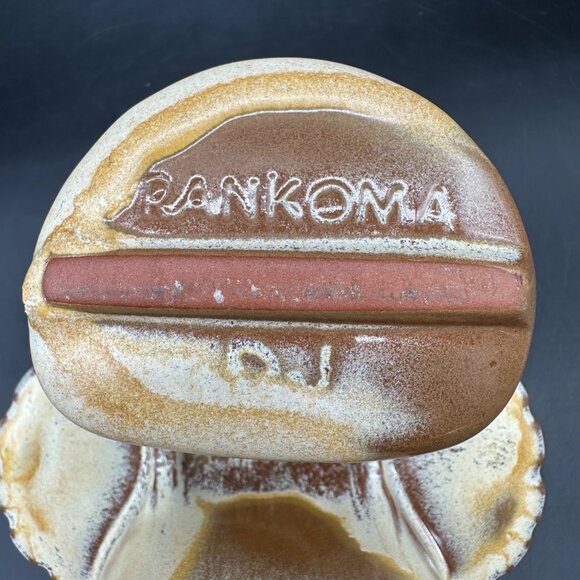 Vintage Frankoma Pottery Double Herb Pot Planter Shell Pen Holder USA Retro - Picture 8 of 14